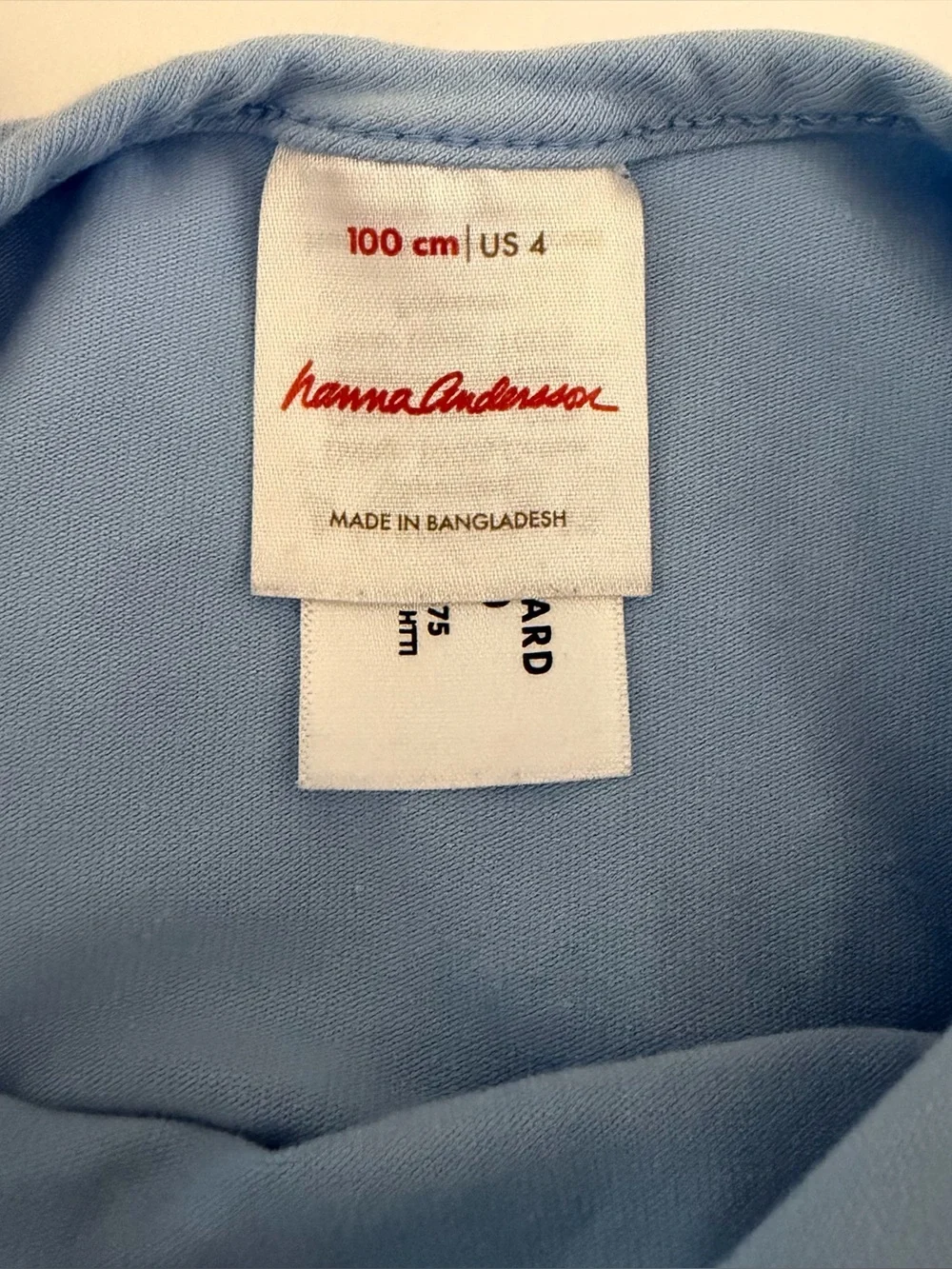 Hanna Andersson Girls Blue Star Tulle Long Sleeve Princess Dress Size 4 100 cm